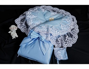 Комплект на выписку - Императорский, голубой (Мой Ангелок, УТ-00000377_голубой)